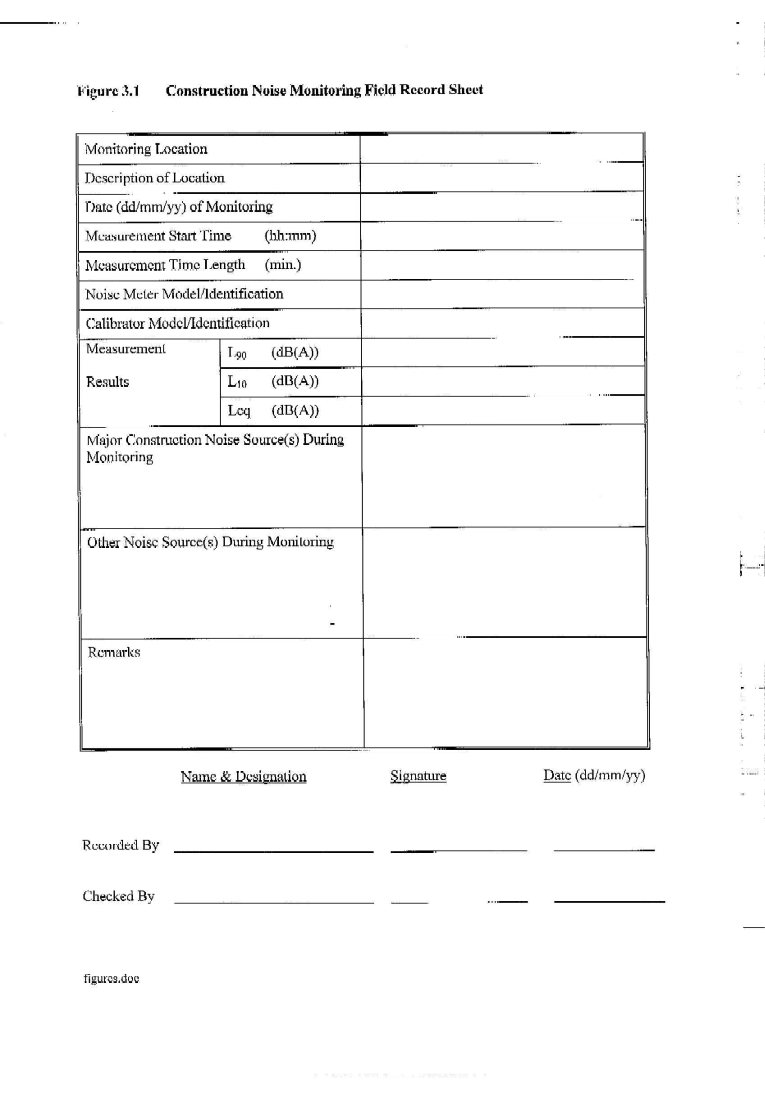 layout example form Manual TOC Monitoring Audit   Environmental and